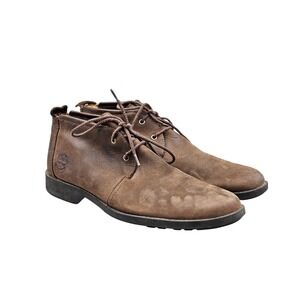 Timberland Mens Size 9.5 M Earthkeepers Brown Leather Lace Up Chukka Boots Shoes